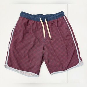 Fair Harbor - Anchor Trunks Shorts  - Nautical Red Wavy Geo - M